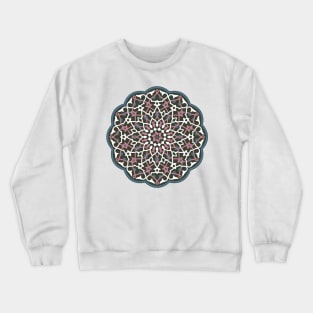 Circle Pattern Vector Art Blue Pink White Crewneck Sweatshirt